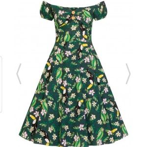 Collectif Dolores Tropical Bird Doll Dress